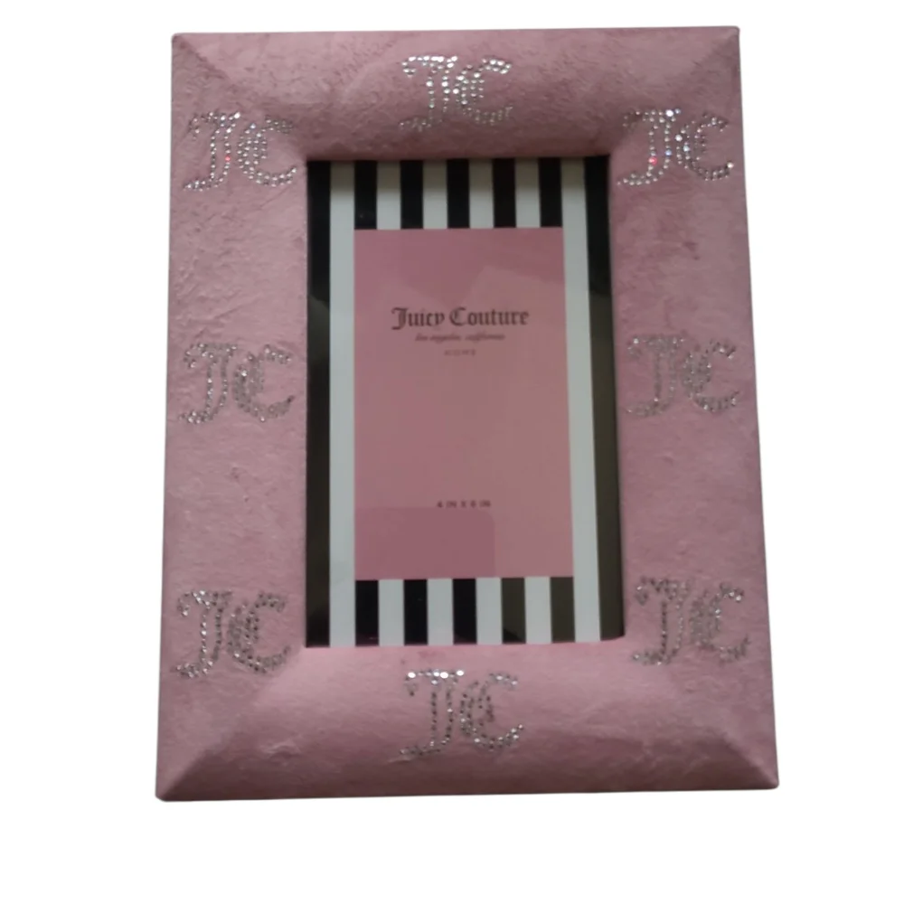 Juicy Couture Pink Faux Suede Photo Frame - 4x6